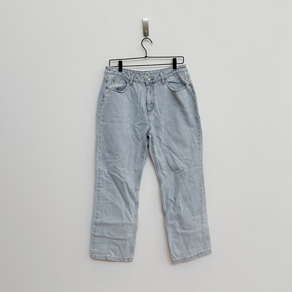 Rhythm Women's Size 8 Light Wash Relaxed Straight Leg Jeans